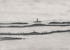 LOWRY Laurence Stephen 1887-1976,A lighthouse with figures,1969,Christie's GB 2015-11-26