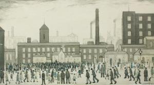 LOWRY Laurence Stephen 1887-1976,Outside the Mills,Gormleys Art Auctions GB 2017-02-28