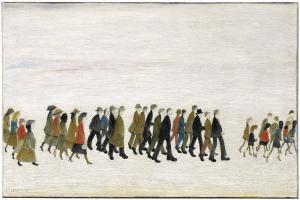 LOWRY Laurence Stephen 1887-1976,Procession in South Wales, Whit Monday,1963,Christie's 2017-11-22