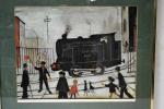 LOWRY Laurence Stephen 1887-1976,The Level Crossing with LNER Locomotive,Silverwoods GB 2019-08-21