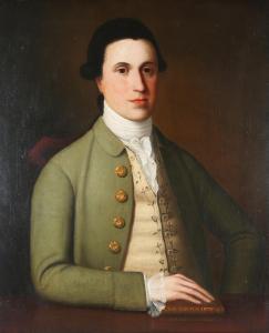 LOWRY Strickland,Half Length Portrait of a Gentleman wearing a Gree,Tooveys Auction 2023-05-17