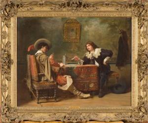 LOYEUX Charles 1823-1898,La partie de cartes entre gentilhommes,VanDerKindere BE 2013-02-26