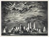 LOZOWICK Louis 1892-1973,Storm over Manhattan,1935,Swann Galleries US 2018-11-01