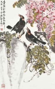 LU YIFEI 1908-1998,Calling Birds and Amaranth,1980,Christie's GB 2015-06-02