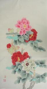 LU ZHANG 1939,Peony Flowers,888auctions CA 2017-01-12