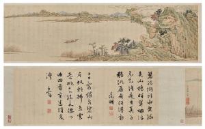 LU ZHI 1496-1576,Scholar on a boat in Mountains,Sotheby's GB 2024-04-07