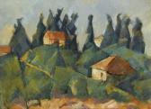 LUBIN Aryeh 1897-1980,Landscape of Ramat Gan,Montefiore IL 2005-06-21