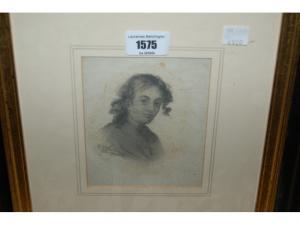LUCAS Edward George Handel,Head and shoulder portrait,1881,Lawrences of Bletchingley 2009-09-08