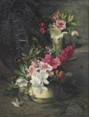LUCAS Edward George Handel 1861-1936,Two vases of flowers,1881,Bonhams GB 2014-09-09