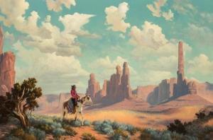 LUCAS Fred 1946-2011,Indian in Monument Valley,Altermann Gallery US 2020-02-21