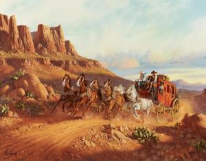 LUCAS Fred 1946-2011,Stagecoach,Altermann Gallery US 2018-01-18