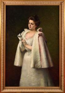 LUCAS Hippolyte 1854-1925,Portrait de Mme Jean RICHEPIN,Osenat FR 2019-06-30