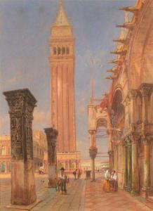 LUCAS Jean 1823-1873,Le Campanile et le Palais des Doges, Venise,Lasseron et Associees FR 2019-06-28