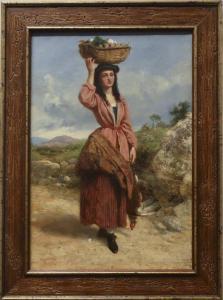 LUCAS John Templeton,GIRL WITH BASKET OF VEGETABLES AND STILL LIFE,1864,Waddington's 2020-05-28