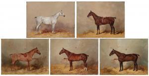 LUCAS LUCAS Henry Frederick 1848-1943,A Group of Five Horses (Pat; Marquis; Wisdom; ,1907,Sotheby's 2023-10-06