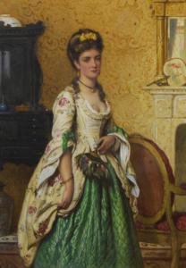 LUCAS William 1840-1895,RITRATTO DI GENTILDONNA,1871,Itineris Aste IT 2020-12-16