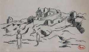 LUCE Maximilien 1858-1941,Bretagne, la maison fortifiée dans les dunes,Bayeux Encheres FR 2024-04-01