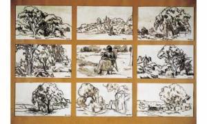 LUCE Maximilien 1858-1941,Ensemble de paysages.Études à Anvers,Couturier de nicolay FR 2000-06-21