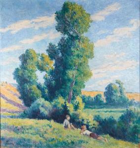 LUCE Maximilien,Environs de Moulineux, le repos sous les arbres,1903,Chayette et Cheval 2024-04-12