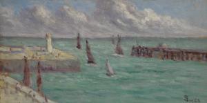 LUCE Maximilien 1858-1941,HONFLEUR, LE PHARE ET LA JETÉE,1933,Sotheby's GB 2017-05-17