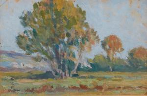 LUCE Maximilien 1858-1941,Paysage aux arbres,Chayette et Cheval FR 2024-04-12