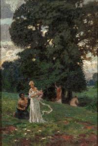 LUCIUS Sebastian 1898-1900,Arcadian Landscape,Skinner US 2018-05-11