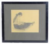 LUCK 1900-1900,portrait of a seated girl,1919,Claydon Auctioneers UK 2020-12-31