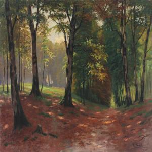 LUCKE Ernst 1880-1950,Forest scene,Bruun Rasmussen DK 2013-03-04