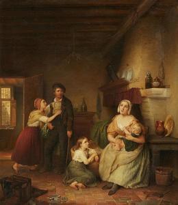 LUCKX Frans Josef 1802-1849,Interior Scene with a Family,Lempertz DE 2018-03-14