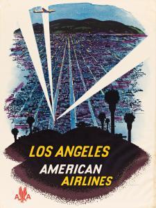 LUDEKENS Fred 1900-1982,LOS ANGELES / AMERICAN AIRLINES,1950,Swann Galleries US 2021-08-05