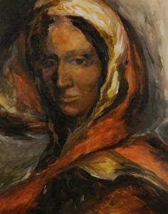 LUDINS Ryah 1900-1900,A head and shoulders portrait of a woman wearing h,Duke & Son GB 2016-04-14