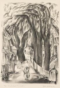 LUDINS Ryah 1900-1900,Pearl Street, Provincetown,1929,Swann Galleries US 2024-01-25