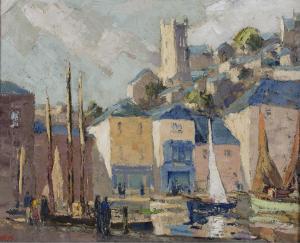 LUDLOW Henry Stephen, Hal 1861-1925,Harbour Scene with Sailing Vessels,20th century,Tooveys Auction 2019-12-31