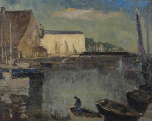 LUDLOW Henry Stephen, Hal,La Vieux Bassin, Honfleur,20th century,Tooveys Auction 2020-09-16