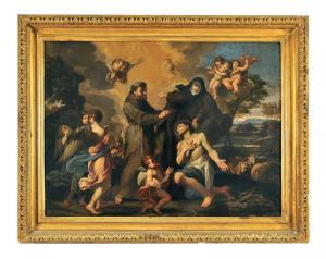 LUDOVICO GEMINIANI 1643-1697,Scena Sacra con San Francesco e Santa Caterina,Boetto IT 2011-09-26