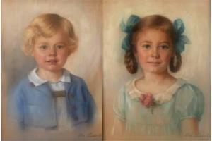 LUEDECKE Else,zwei Kinderportraits,1935,Mehlis DE 2015-08-27
