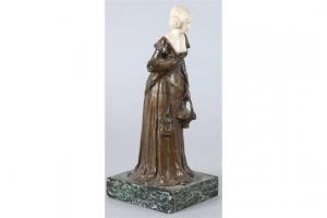 LUGERTH F 1885-1915,Bronze figure with ivory bust,Twents Veilinghuis NL 2015-04-10