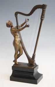 LUGERTH Ferdinand 1885-1915,The Harpist,1907,Lacy Scott & Knight GB 2022-09-16