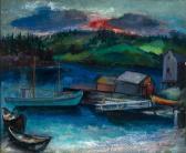 LUISI Nicholas 1894-1977,Monhegan Harbor,Barridoff Auctions US 2019-06-22