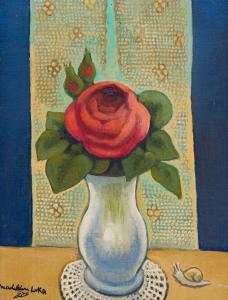 LUKA Madeleine Kula 1894-1985,Flower Study with Snail,Strauss Co. ZA 2024-01-15