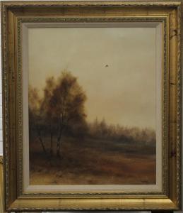 LUKKIEN T,Bird in Flight Over Woodland,Rowley Fine Art Auctioneers GB 2021-01-16