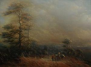 LUKOWSKYJ Wladimir 1916,Extensive Landscape with Horsecart,1975,Stahl DE 2015-06-20