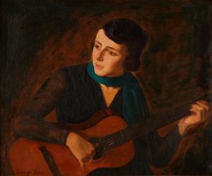 Luks George Benjamin 1867-1933,Untitled (Man with Guitar),Sotheby's GB 2024-03-05