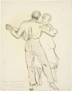 LUKSCH MAKOWSKY Elena Konstantinov. 1878-1967,Tanzendes Paar. - Portrait eines jungen,1926,Kornfeld 2021-09-14