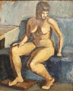 LUMERMAN Juana 1905-1982,Femme nue assise,Ruellan FR 2018-02-24