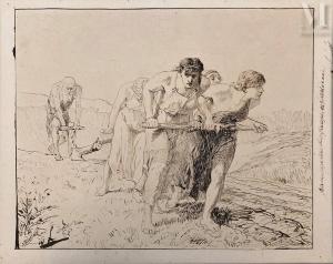 LUMINAIS Evariste 1822-1896,Etude pour "Pendant la guerre" (2 oevres),Millon & Associés 2022-10-18