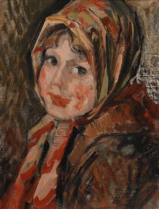 LUND Aage 1892-1972,Portrait of a girl,1933,Bruun Rasmussen DK 2024-01-08
