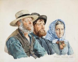 LUND F 1800-1800,Two fishermen and a fisherman's wife,1883,Bruun Rasmussen DK 2017-05-08
