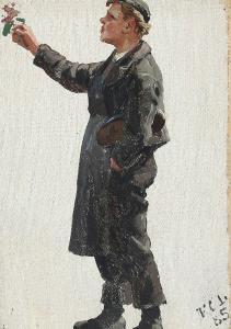 LUND Frederick Christian 1826-1901,Study of a boy,1885,Bruun Rasmussen DK 2024-03-25