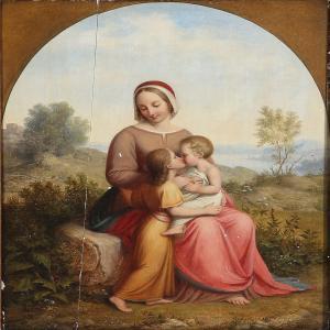 LUND j. l,Virgin Mary with baby Jesus and the little John th,1831,Bruun Rasmussen DK 2012-10-29